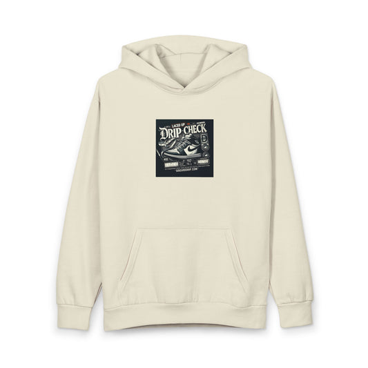 Drip Check Sneaker Graphic Hoodie — Retro Streetwear Pullover