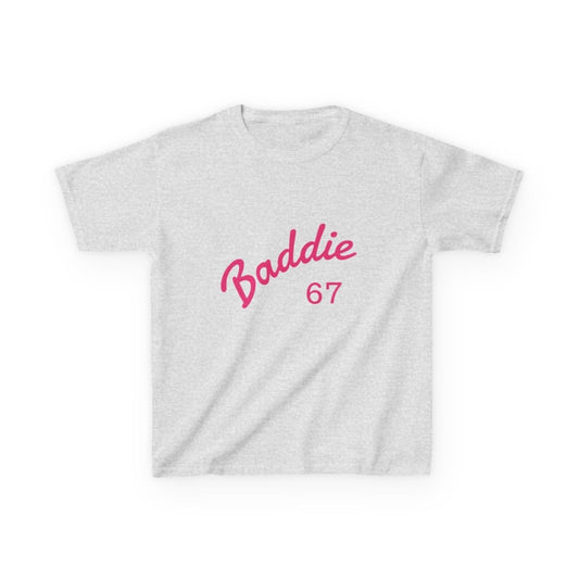 Kids Tee — Pink “Baddie 67” Front & “Slay” Back Graphic - Sole & Drip