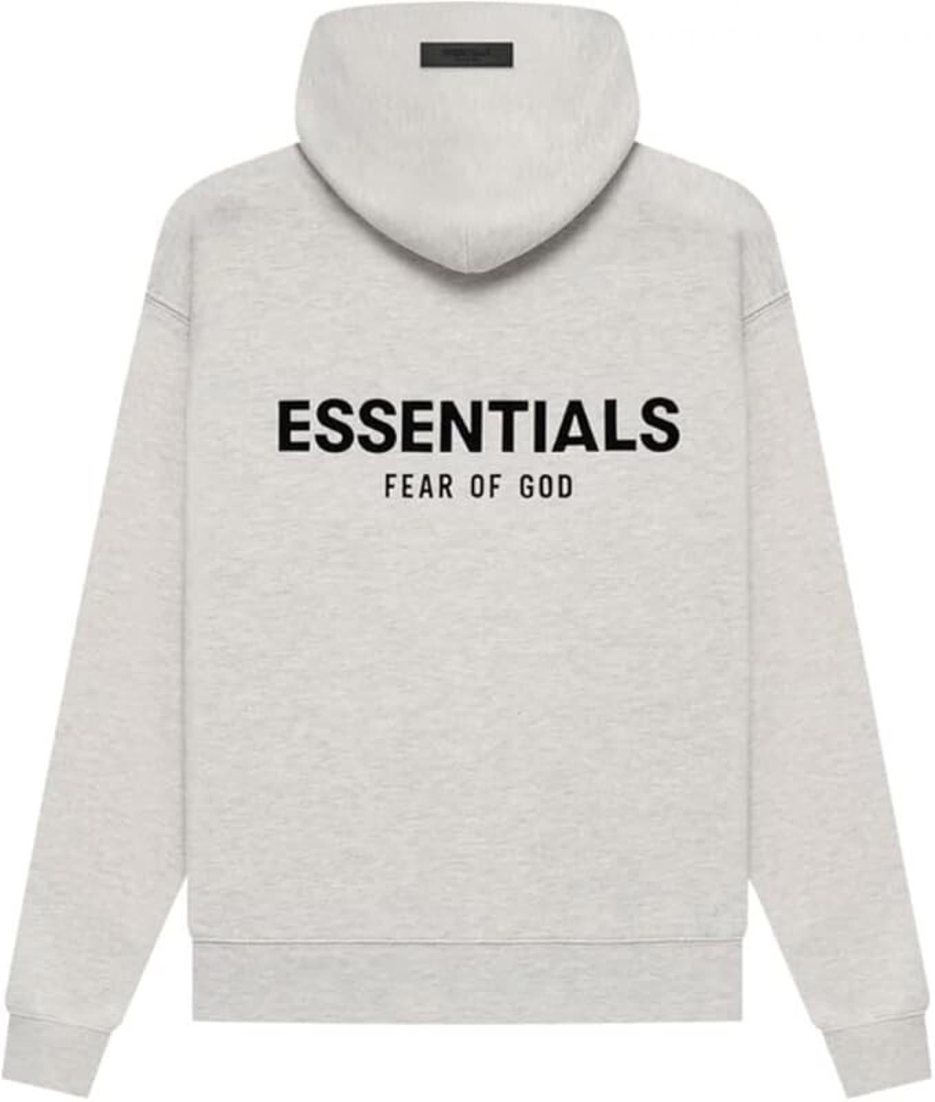 Authentic FOG Fear of God Essentials Pullover Hoodie Light Oatmeal Size XL NWT