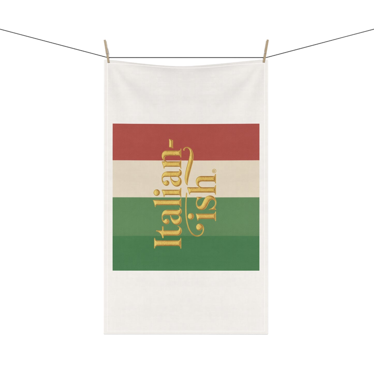 Italian-ish Tea Towel — Retro Italian Flag Kitchen Towel