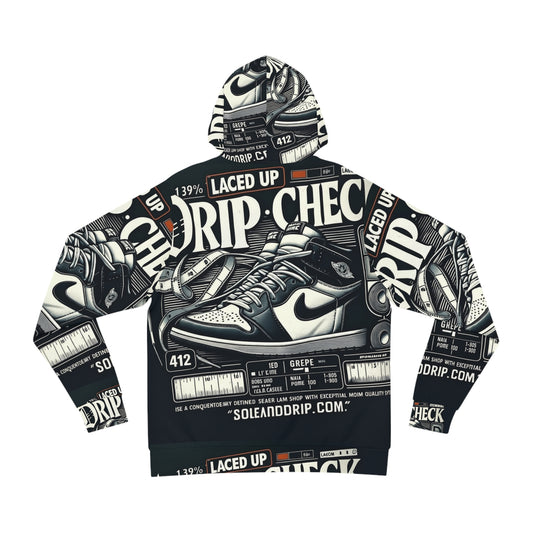 Drip Check Sneaker Hoodie — All-Over Print Streetwear