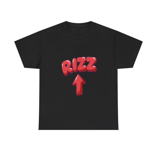 Adult Tee — Playful "RIZZ" Arrow Graphic Shirt