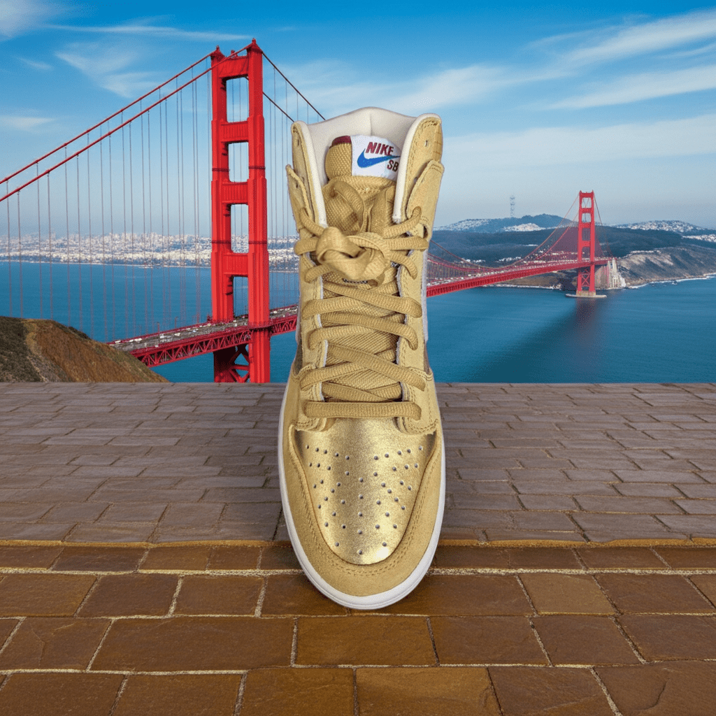 DS Nike SB Dunk High Premium "Thai Temple" Koston 2010 Gold 11.5 313171 - 702 NIB - Sole and Drip