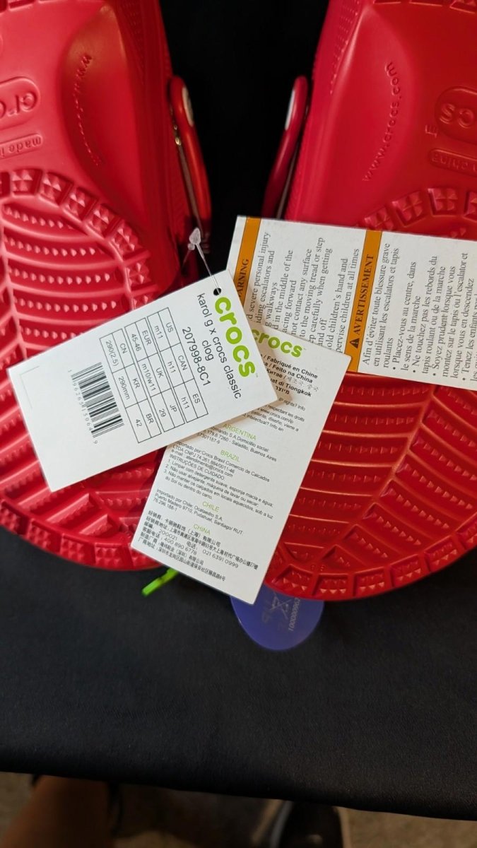 New Crocs Classic Clog Karol G Red Men's Size 12 Limited Edition - Sole & Drip