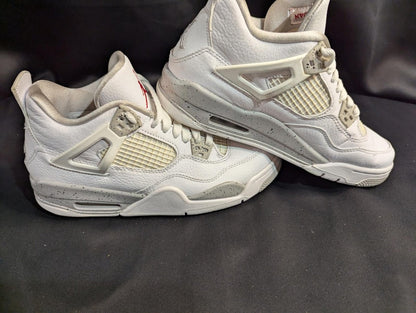 Jordan 4 Retro GS "White Oreo" Size 6.5Y Used VGC w/ Box CT8527 - 100 Speckle - Sole & Drip