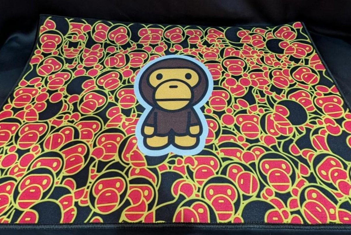 NEW Hypebeast BAPE Baby Milo All Over Print Rug 33x22" A Bathing Ape Streetwear - Sole & Drip