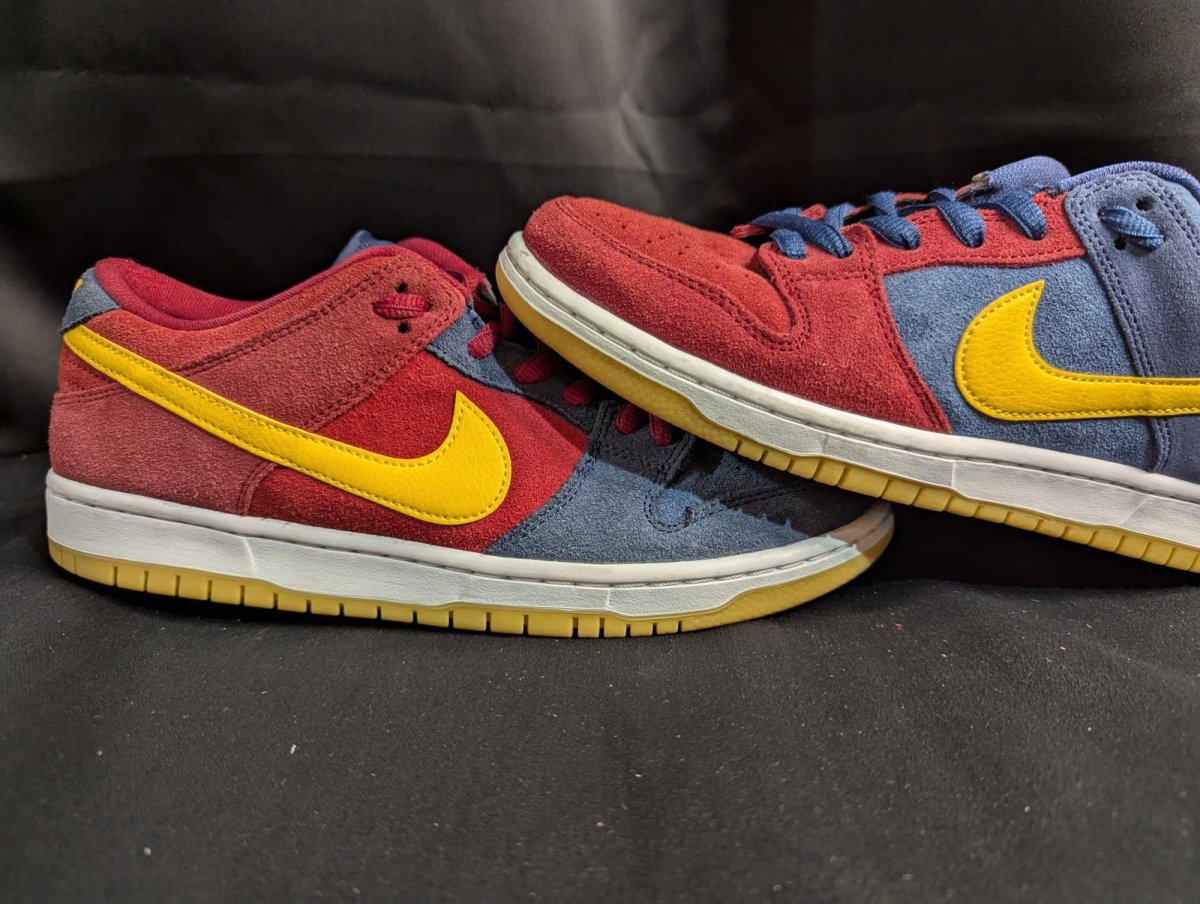 Nike SB Dunk Low Pro "Barcelona" Catalonia Mismatched US 8 DJ0606 - 400 Used - Sole & Drip