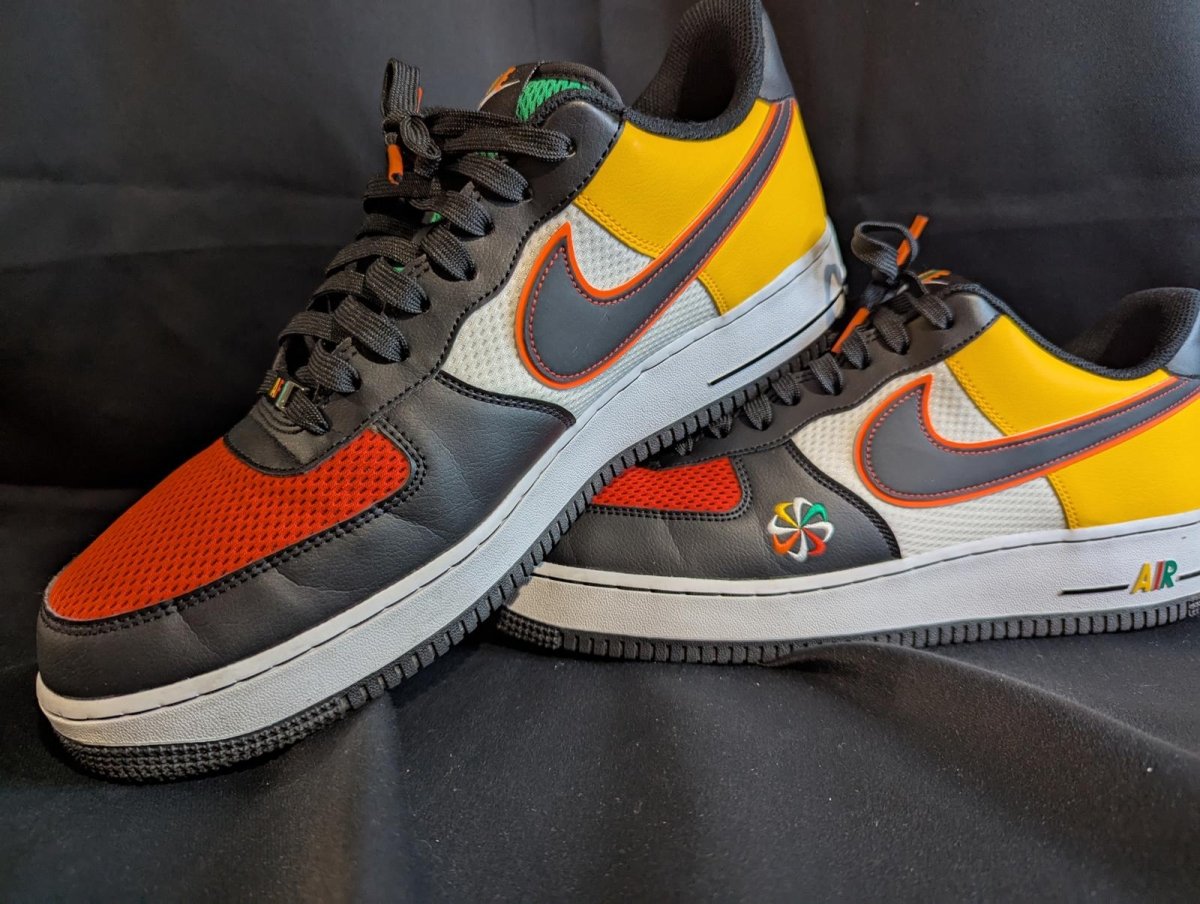 Nike Air Force 1 Low "Sunburst" Size 13 Used VGC CK9282 - 100 Multi - Color Retro - Sole & Drip