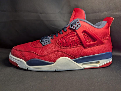 Jordan 4 Retro SE "FIBA" Red Blue Size 13 Used VGC CI1184 - 617 minor Sole Flaw - Sole & Drip