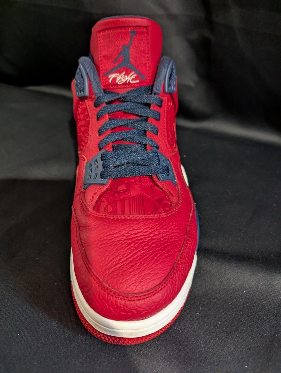 Jordan 4 Retro SE "FIBA" Red Blue Size 13 Used VGC CI1184 - 617 minor Sole Flaw - Sole & Drip