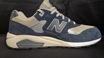 NEW NIB New Balance 580 Retro "Navy" REVlite Size 13 MRT580NV Blue Suede Rare - Sole & Drip