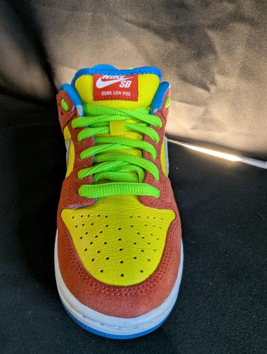 Nike SB Dunk Low Pro "Bart Simpson" Red Yellow Size 6 Used VGC BQ6817 - 602 - Sole & Drip
