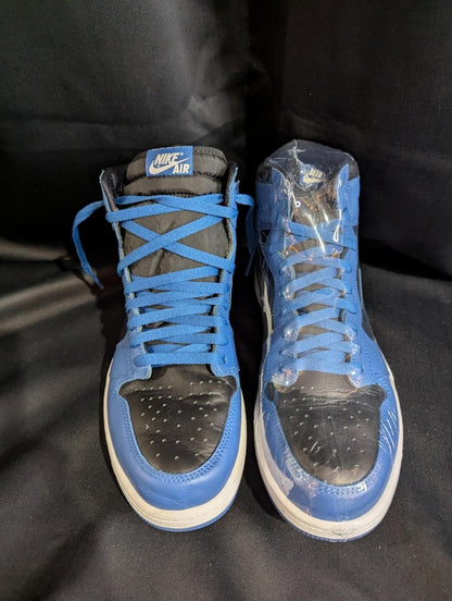 NEW NIB Air Jordan 1 High OG "Dark Marina Blue" Black Blue Size 12 555088 - 404 - Sole & Drip