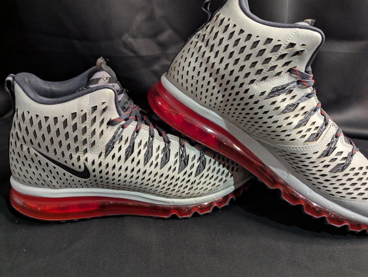 Nike Air Max Graviton Mid Silver Chilling Red US 13 Used w/ Box 616045 - 006 - Sole & Drip