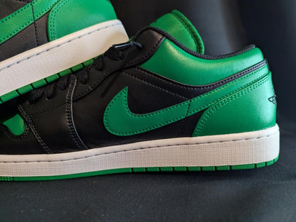 Jordan 1 Low "Lucky Green" Black Green Size 13 Like New VGC w/ Box 553558 - 065 - Sole & Drip