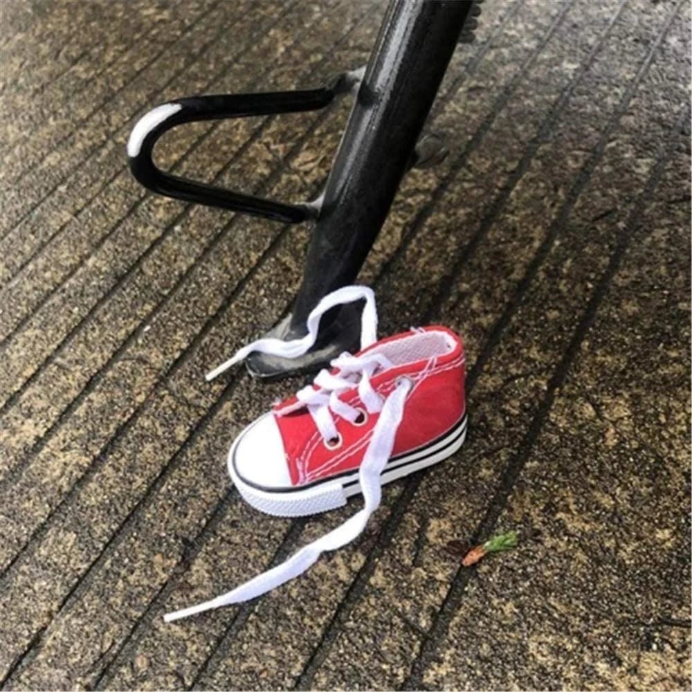 Creative Tripod Cover for Motorcycle Bicycle Side Stand Shoe Shape Foot Support Electric Bike Tripod Decor Mini Shoes KeyChain - Sole & Drip