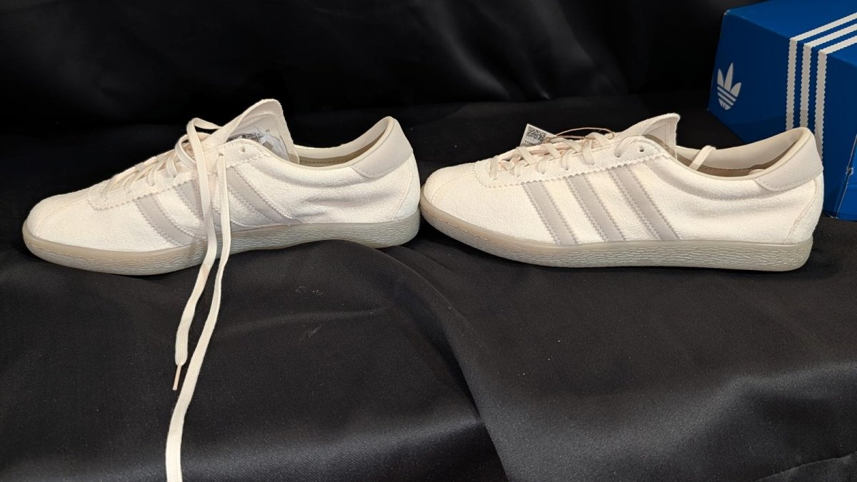 NEW NIB Adidas Tobacco Gruen "Cream Bliss" Size 7.5 GX6940 Suede Low Profile - Sole & Drip