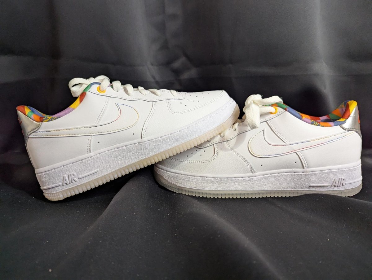 NEW NIB Nike AF1 Low LV8 GS "Playful Print" Multi Heel Size 6.5Y FN8912 - 111 - Sole & Drip