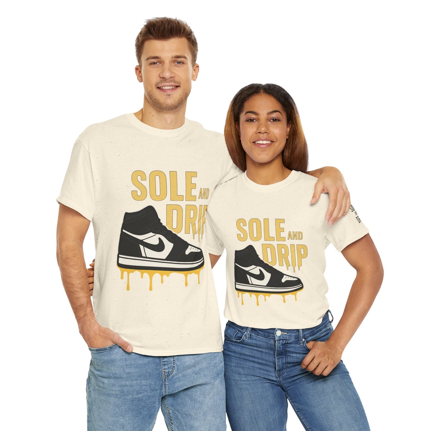 Sole and Drip Short Sleeve Tee — Sneaker Graphic Shirt with 'SOLE AND DRIP' Design