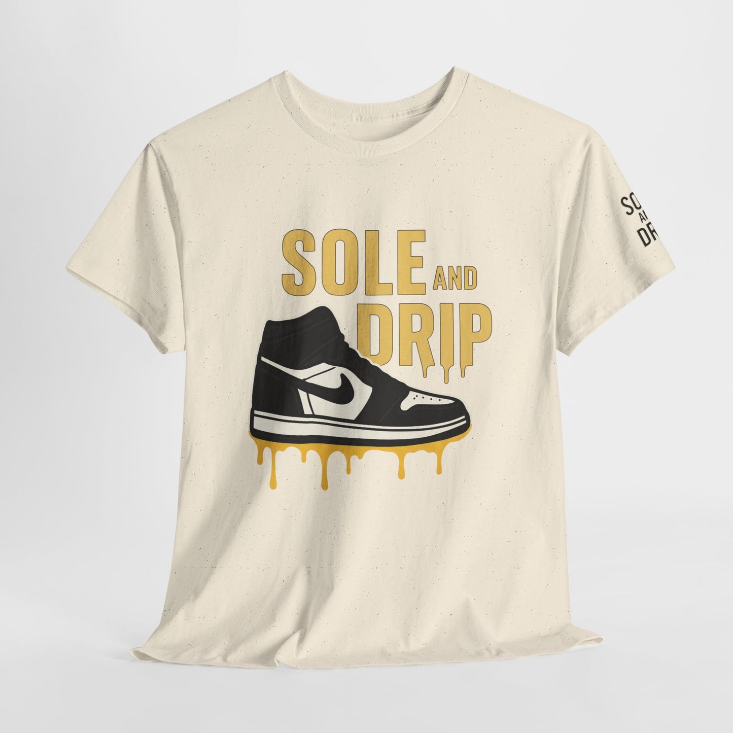 Sole and Drip Short Sleeve Tee — Sneaker Graphic Shirt with 'SOLE AND DRIP' Design