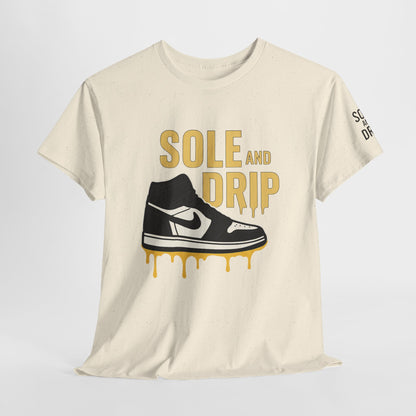 Sole and Drip Short Sleeve Tee — Sneaker Graphic Shirt with 'SOLE AND DRIP' Design