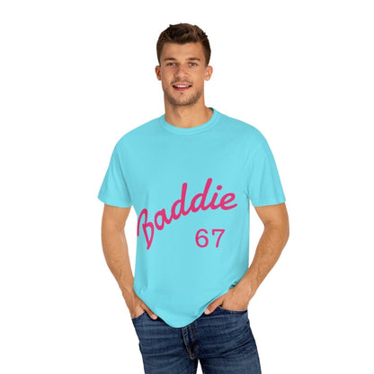 Baddie 67 T-Shirt — Pink Script "Baddie" Front & "Slay" Back - Sole & Drip