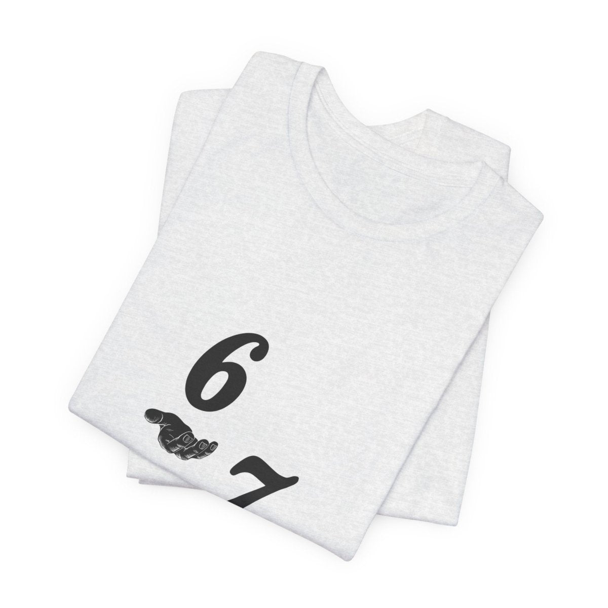 6 7 W hands Tee — Minimal 6 7 w/hands Graphic T-Shirt - Sole & Drip