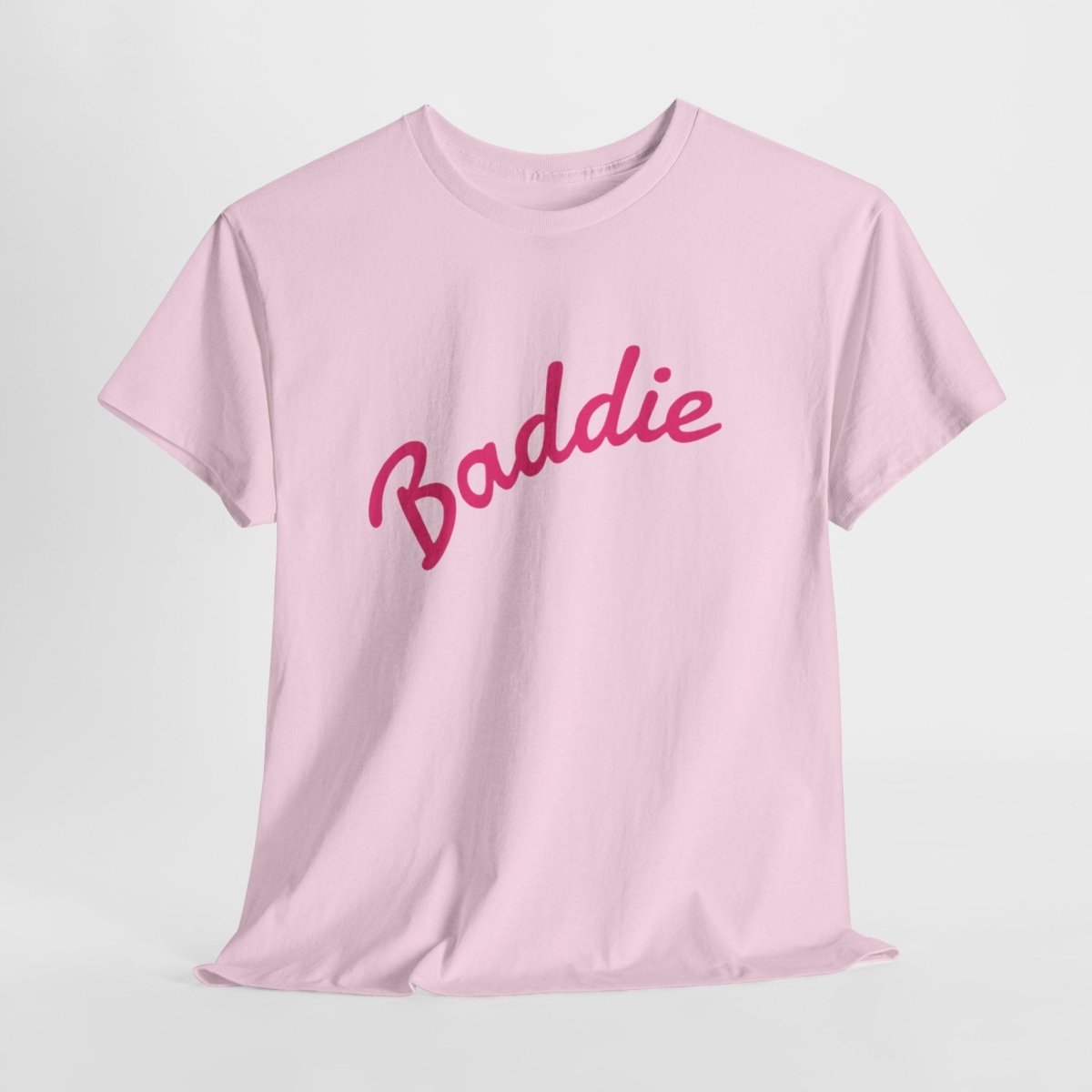 Baddie Script Tee — Pink Retro Graphic T‑Shirt - Sole & Drip