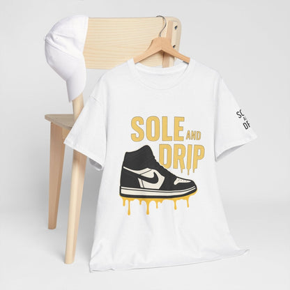 Sole and Drip Short Sleeve Tee — Sneaker Graphic Shirt with 'SOLE AND DRIP' Design - Sole & Drip