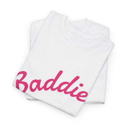 Baddie Script Tee — Pink Retro Graphic T‑Shirt - Sole & Drip