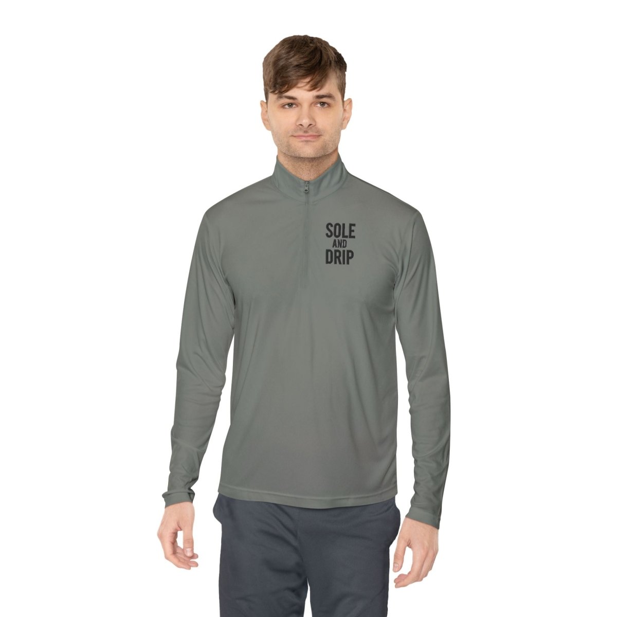 Sole and Drip Long Sleeve Quarter zip — 'SOLE AND DRIP' Design - Sole & Drip