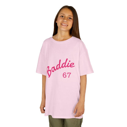 Kids Tee — Pink “Baddie 67” Front & “Slay” Back Graphic - Sole & Drip