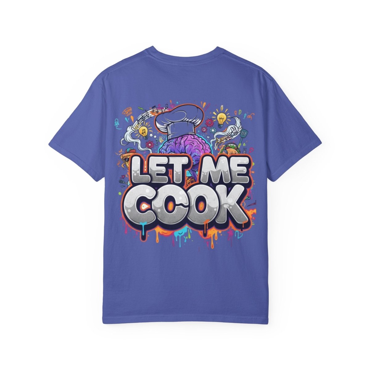 "Let Me Cook" T-Shirt — Colorful Chef Brain Illustration - Sole & Drip