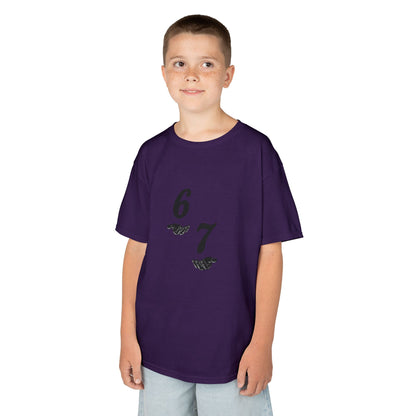 Kids Tee “6 7” Minimalist Graphic — Six Seven Backprint