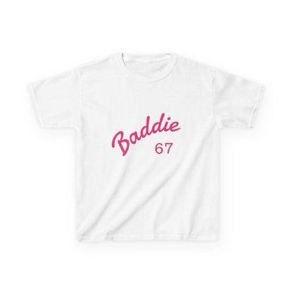 Kids Tee — Pink “Baddie 67” Front & “Slay” Back Graphic - Sole & Drip