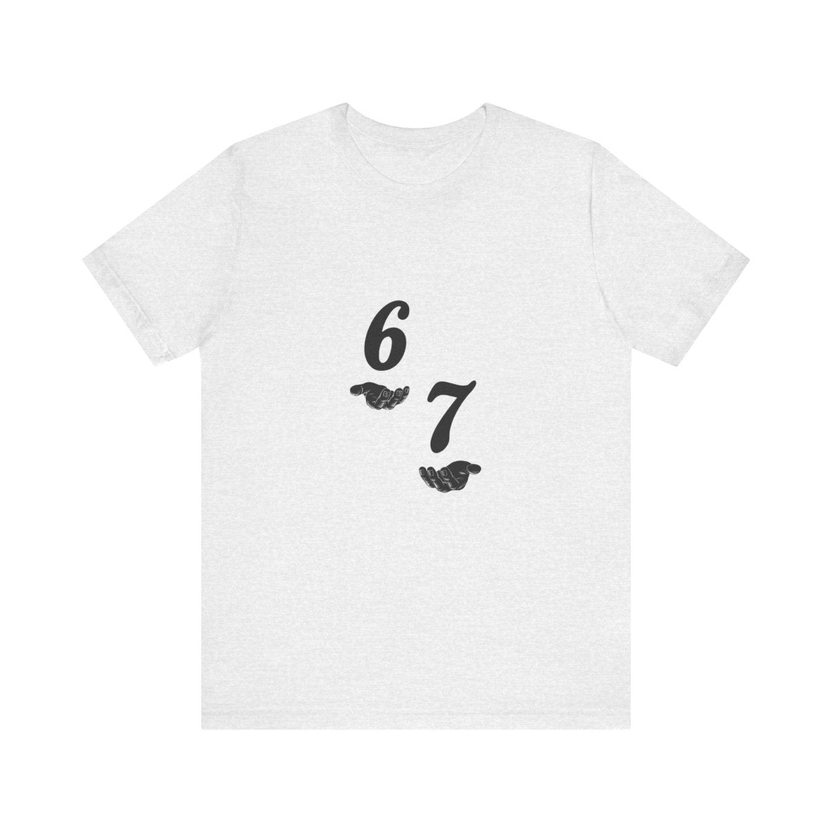 6 7 W hands Tee — Minimal 6 7 w/hands Graphic T-Shirt - Sole & Drip