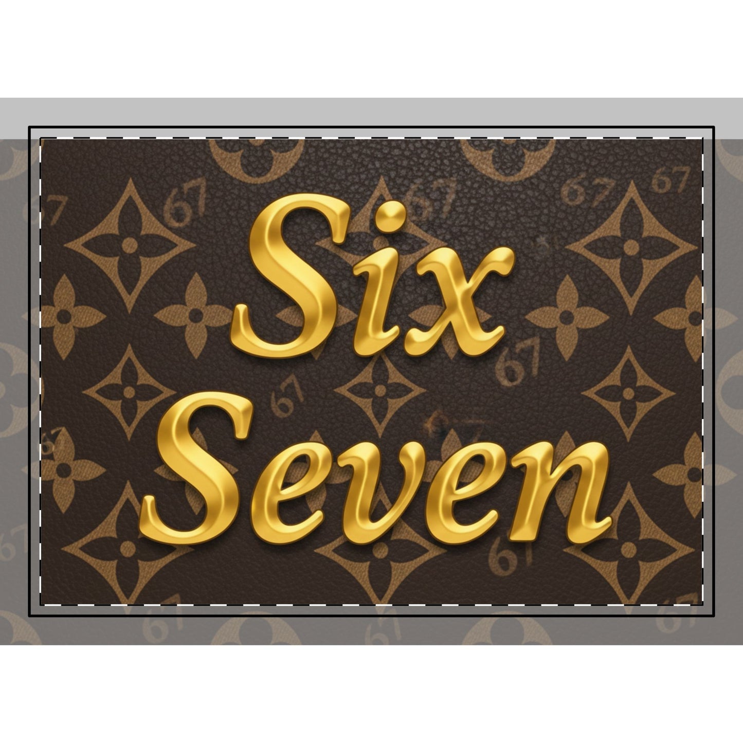 Luxury 'Six Seven' Monogram Rug - Faux Designer Pattern Accent Mat 67