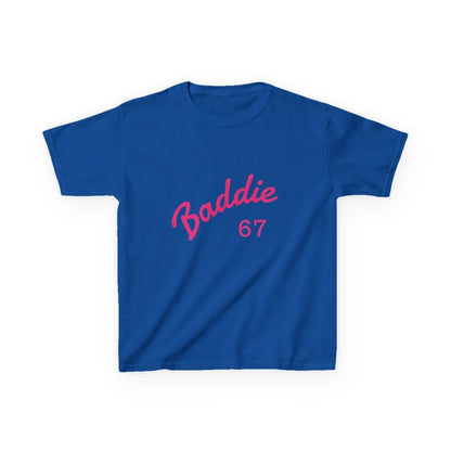 Kids Tee — Pink “Baddie 67” Front & “Slay” Back Graphic - Sole & Drip