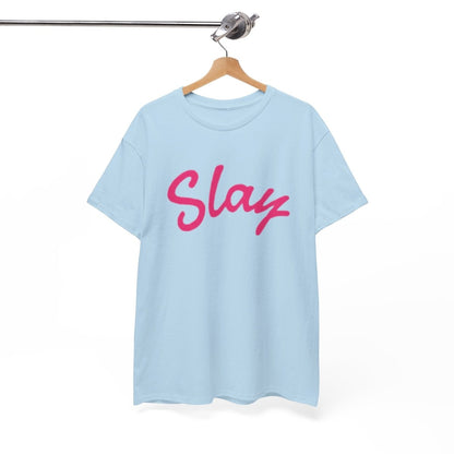 Slay Script T‑Shirt — Pink Script Graphic Tee for Trendy Women & Girls - Sole & Drip
