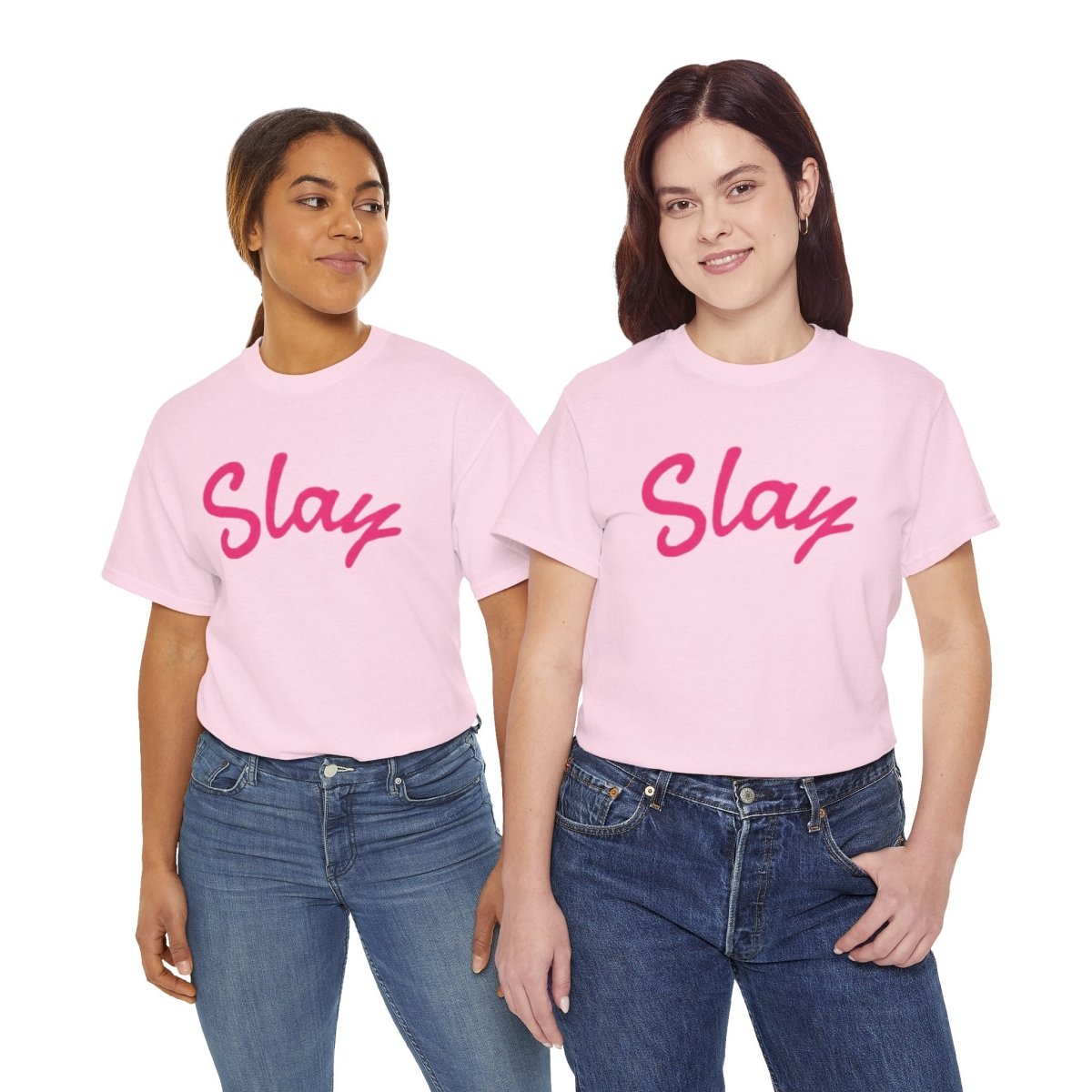 Slay Script T‑Shirt — Pink Script Graphic Tee for Trendy Women & Girls - Sole & Drip