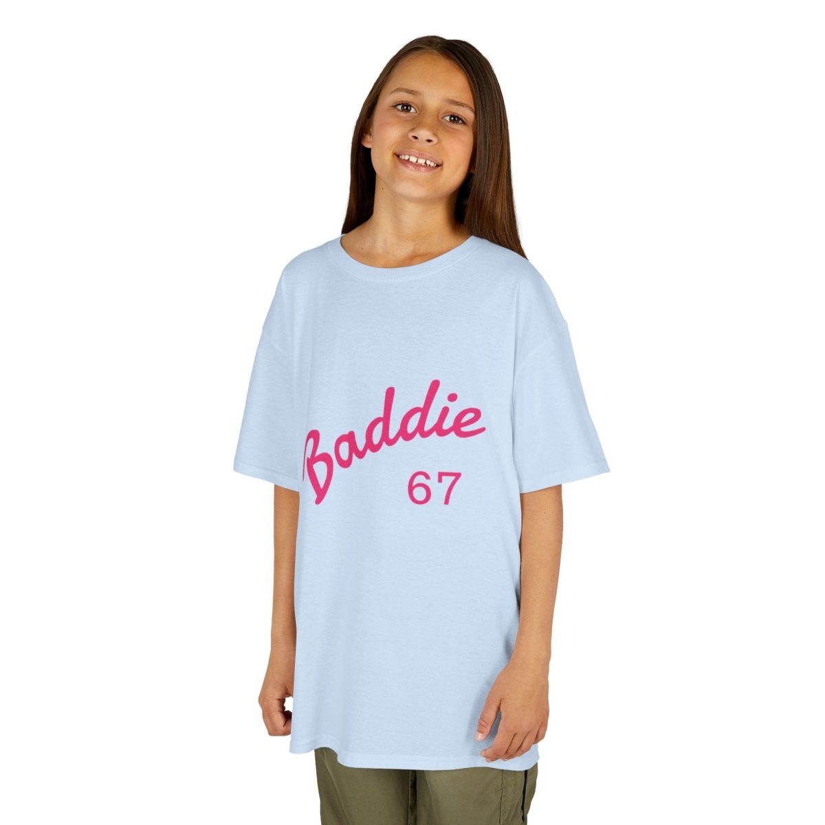 Kids Tee — Pink “Baddie 67” Front & “Slay” Back Graphic - Sole & Drip