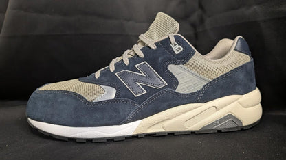 NEW NIB New Balance 580 Retro "Navy" REVlite Size 13 MRT580NV Blue Suede Rare - Sole & Drip