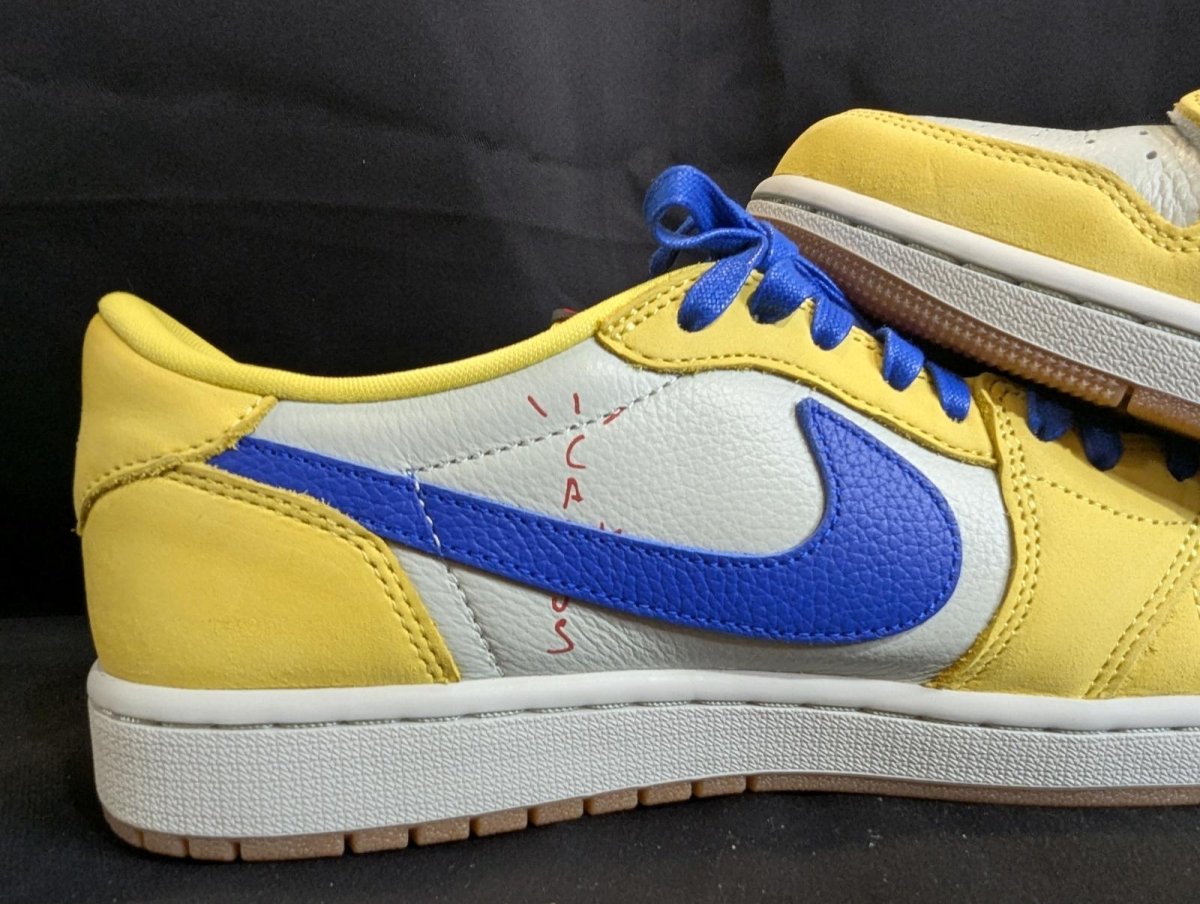 Travis Scott Jordan 1 Low OG SP "Canary" Wmns 11.5 / Men's 10 DZ4137 - 700 - Sole & Drip