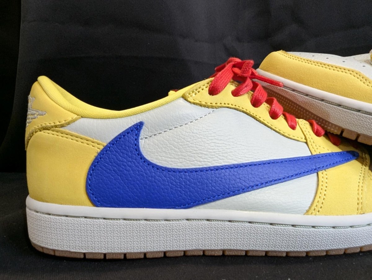 Travis Scott Jordan 1 Low OG SP "Canary" Wmns 11.5 / Men's 10 DZ4137 - 700 - Sole & Drip