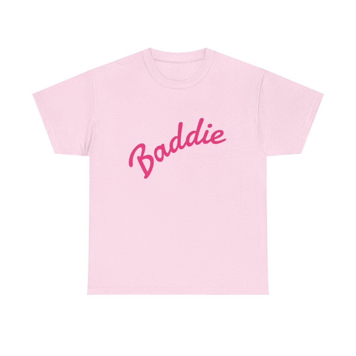 Baddie Script Tee — Pink Retro Graphic T‑Shirt - Sole & Drip