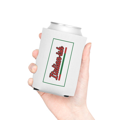 Italian-ish Can Cooler – Retro Script with Italy Flag Accent