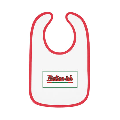 Baby Bib — "Italian-ish" Contrast Trim Jersey Baby Bib