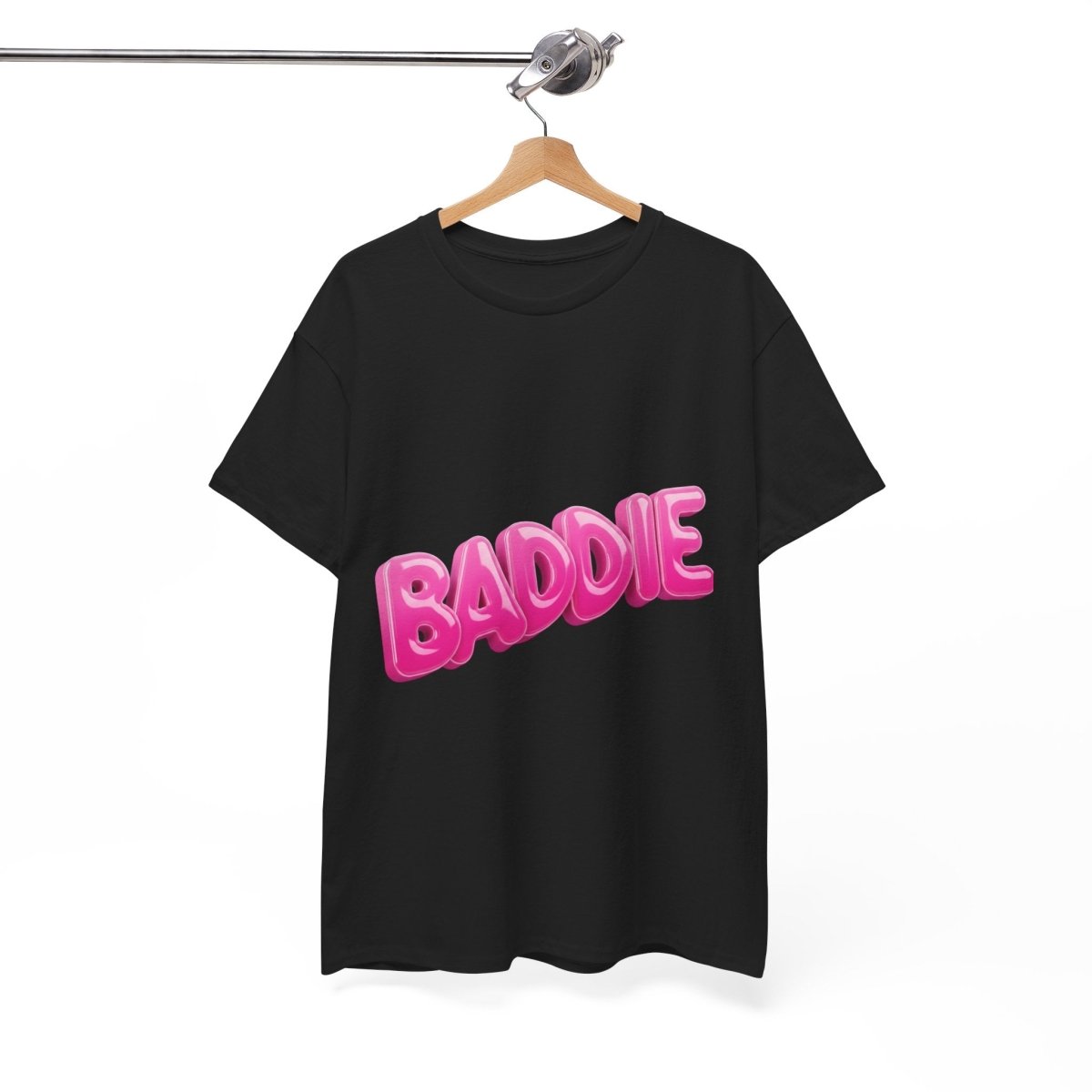 Baddie Pink Bubble Text Tee - Trendy Graphic T-Shirt - Sole & Drip