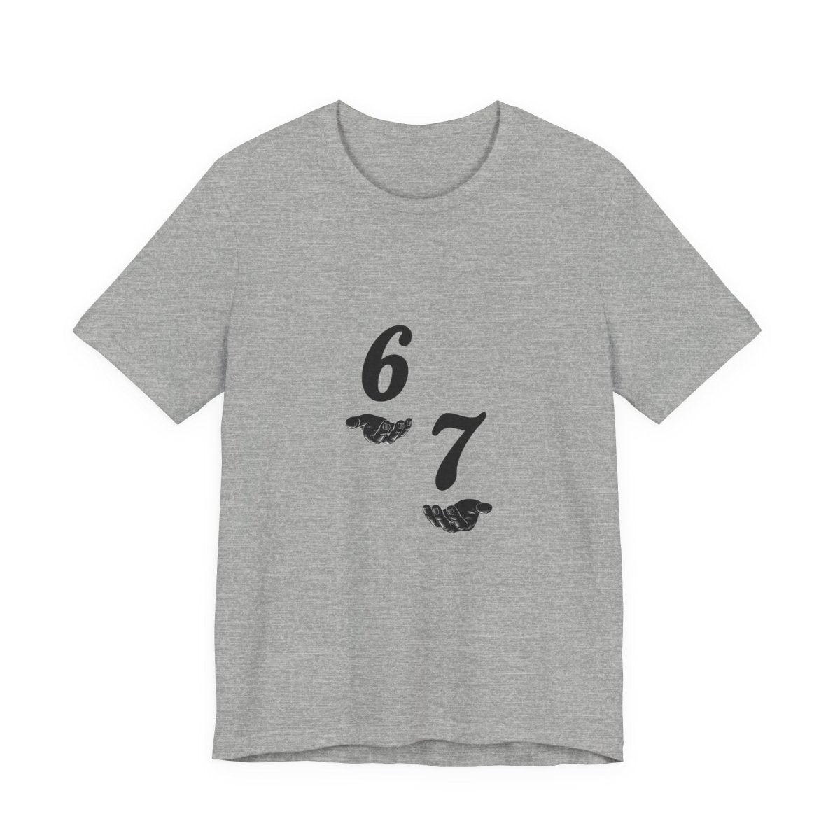 6 7 W hands Tee — Minimal 6 7 w/hands Graphic T-Shirt - Sole & Drip