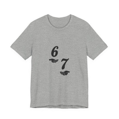 6 7 W hands Tee — Minimal 6 7 w/hands Graphic T-Shirt - Sole & Drip